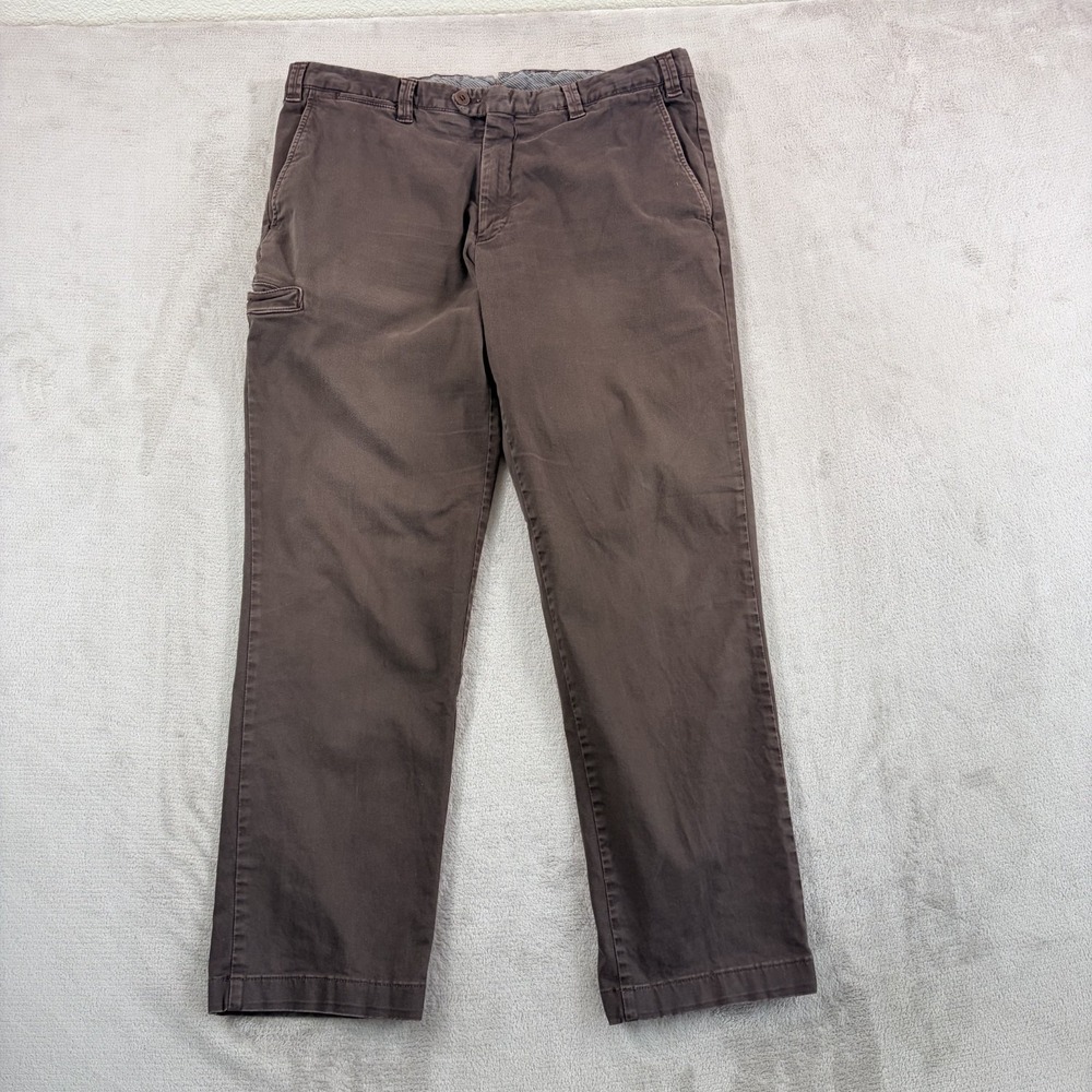 Isaia Napoli Luxury Trouser Pants in Faded Brown Men Fits 36x30 Made in Italy